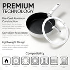 CAROTE 22pcs Pots and Pans Set Non Stick, Detachable Handle Cookware Set White - Image 4