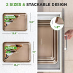 NutriChef 2 Piece Cookie Sheets - Image 3