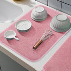 GeeRic Microfiber Dish Drying Mat, Super Absorbent Kitchen Dish Drying Pad - Image 5