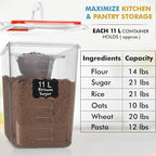 Shazo 2 PC Flour Sugar Storage Containers - Image 6