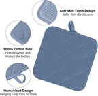 Oven Mitts and Pot Holders Set, Heat Resistant Silicone Kitchen Mini Oven - Image 4