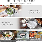 HaWare Mixing Bowls with Airtight Clear Lids, 6-Piece Stainless Steel Strong - Image 6
