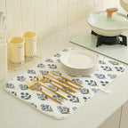 Block Print Dish Drying Mat 18x24 Inches - Image 4