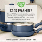 GreenLife 16-Piece Nonstick Cookware Set, Non-Toxic Ceramic Pots and Pans Set - Image 8