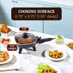 Elite Gourmet EFS059 Personal Electric Skillet, 7” Compact Portable Cooker - Image 2