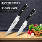 MOSFiATA 5” Chef Knife and 3.5" Fruit Knife Set - Image 2