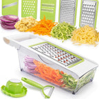 NACOLUS Cheese Grater with Container, 5 In 1 Mandoline Slicer by NACOLUS