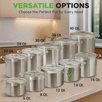 NutriChef Stainless Steel Cookware Stockpot - Image 3