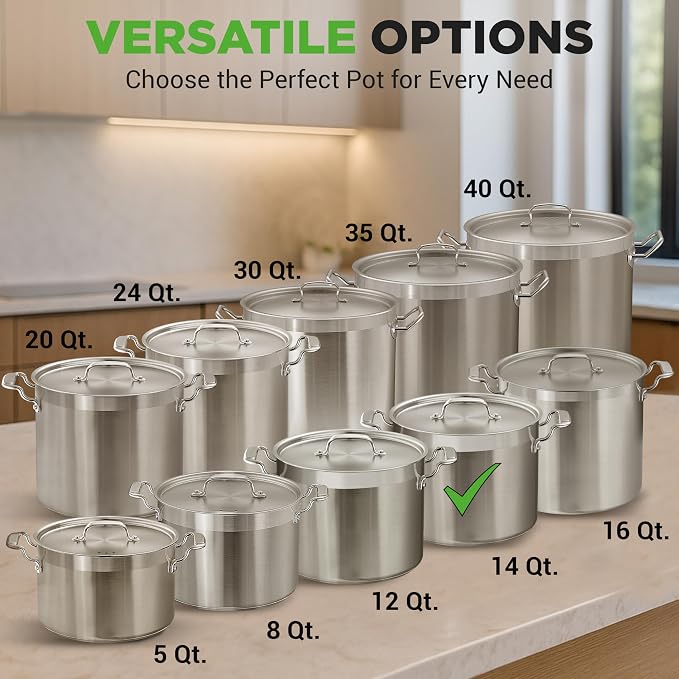 NutriChef Stainless Steel Cookware Stockpot - Image 3