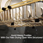 MAJALiS Dish Drying Rack Over The Sink, Expandable Stainless Steel Dish Drainer - Image 3