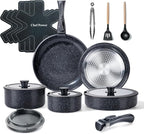 Chef Power Ceramic Nonstick Cookware Set 19 Piece by ChefPower