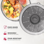 WVM Microwave Splatter Cover & Mat, Vented Collapsible Splatter Guard dish - Image 3