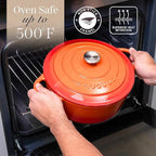 Cast Iron Dutch Oven with Lid – Non-Stick Ovenproof Enamelled Casserole Pot – - Image 5