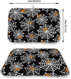Halloween Dish Drying Mat 18x24 Inch Black Orange Golden Spider Webs Drying Mat - Image 2