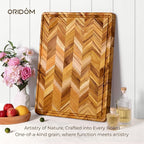 Teak Wood Cutting Board for Kitchen 24'' Extra Large End Grain Heavy Duty - Image 8