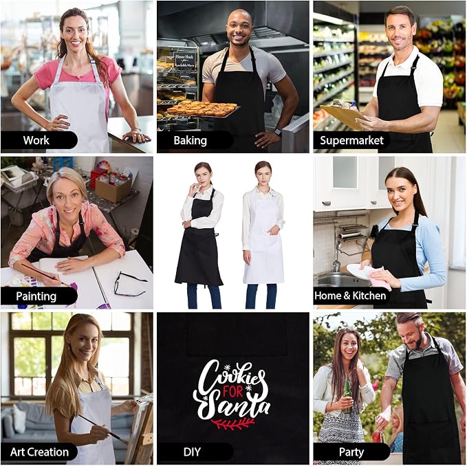 Jubatus 12 Pack 100% Cotton Aprons Bulk - Image 6