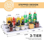 CiWiVOKi 3 Tier Expandable Spice Rack Organizer, Plastic Spice Rack, Adjustable - Image 2