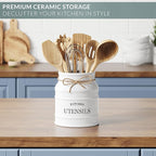 Barnyard Designs Ceramic Farmhouse Utensil Holder - Image 6