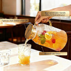 Amzcku Glass Pitcher with Lid, 1 Gallon/128 oz Vintage Water Pitcher, Water - Image 3