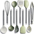 COOK WITH COLOR Silicone Cooking Utensils, Kitchen Utensil Set, Cooking Utensils by CookwithColor