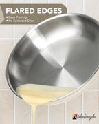 MICHELANGELO Stainless Steel Frying Pan Set, Triply Base Cooking Pans - Image 6