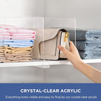 HBlife 24 Pack Clear Shelf Dividers, Vertical Purse Organizer - Image 3