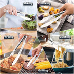 TeamFar Kitchen Tongs, Heat Resistant Silicone Tongs, Locking Design & - Image 7