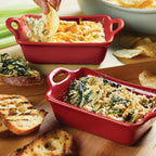 Rachael Ray Solid Glaze Ceramics Au Gratin Bakeware/Baker Set, Rectangular - Image 8