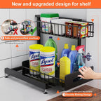 2 Pack Under Sink Organizers and Storage, Pull Out Cabinet Organizer, 2-Tier - Image 2