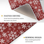 Christmas Dish Drying Mat for Kitchen Counter 24x18 Inch Xmas Snowflake Drying - Image 5