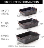 Ceramic Baking Dish Set of 3, Casserole Dishes - Image 4