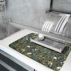 Green Plants Dish Drying Mat for Kitchen Counter Microfiber Absorbent Dish - Image 5