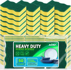 AIDEA Sponges Kitchen, 50 Pack Heavy Duty Dish Sponge, Cleaning Dish Scrubber by AIDEAHOME