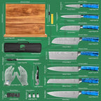 FULLHI 15pcs Japanese Knife Set - Image 2