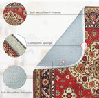 Sanwarm Absorbent Dish Drying Mat, Royal Red Moroccan Microfiber Pad - Image 3
