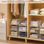 5-Tier Stackable Closet Storage Shelves, Closet Organizers and Storage Basket - Image 4