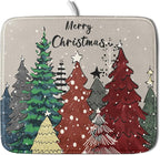 Christmas Trees Dish Drying Mat Winter Holiday Kitchen Dishes Pad 16x18 Inch by Giwawa