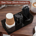 Acrylic Coffee Cup Holder for Countertop, 3 Slots Acrylic Coffee Bar - Image 4