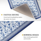 Blue Floral Branches Dish Drying Mat - Image 2