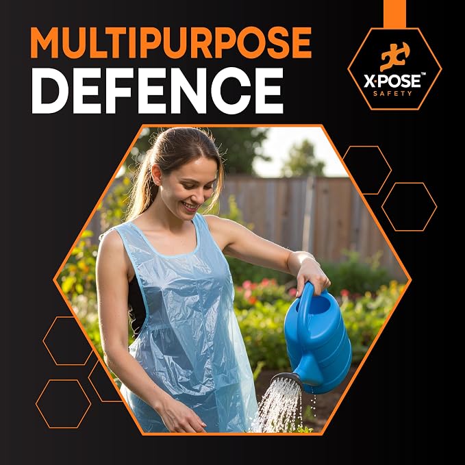 Xpose Safety 4000 Blue Plastic Disposable Aprons - Image 5