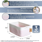NaturalCozy 13.5”x8.5”x5.5” Rectangle Storage Baskets - Image 2