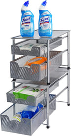 Simple Houseware Stackable 2 Tier Sliding Basket Organizer Drawer - Image 5