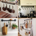 Toplife 31.5 inch Pot Rack, Kitchen Wall Mounted Detachable Pan Lid Utensils - Image 4