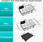 JASIWAY Dish Drying Rack in Sink, Expandable Stainless Steel Dish Drainers - Image 4