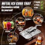 Ice Cube Trays, 2 Pack Large 6-cube Stainless Steel Ice Cube Trays - Image 6
