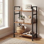 DUMOS 3 Tiers Bookshelf, Classical Book Shelf, Tall Display Shelves in Living - Image 2