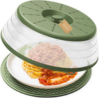 WVM Microwave Splatter Cover & Mat, Vented Collapsible Splatter Guard dish by WVM