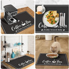 CooRug Absorbent Coffee Mat, Fashion Dish Drying Mat - Image 5