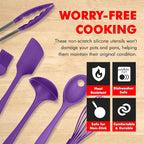 Chef Craft Premium Silicone Kitchen Tool and Utensil Set, 9 Piece - Image 3