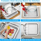 Collapsible Dish Drying Rack Portable Dish Drainers - Image 6